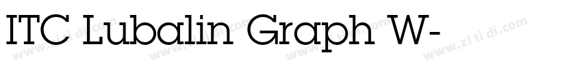 ITC Lubalin Graph W字体转换